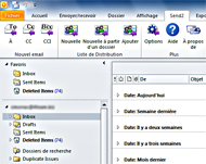 Menu de Send2 sur la barre d'outils Outlook 2010